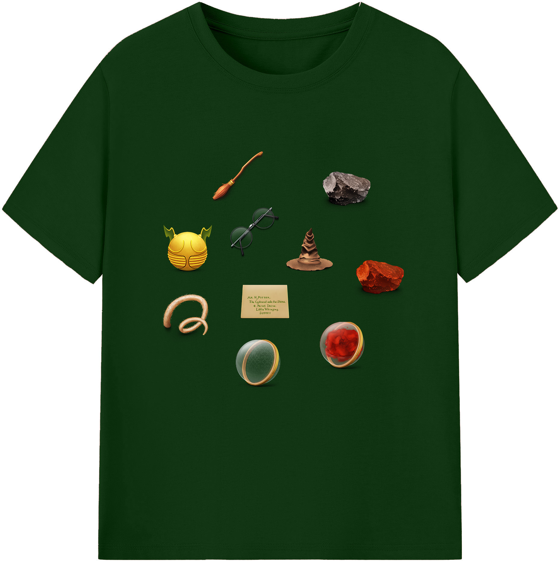（画像用） Harry Potter ハリー・ポッターシリーズ 綿100％半袖Tシャツ（フロントプリント）